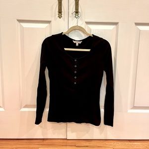 Banana Republic Ribbed Henley Long Sleeve